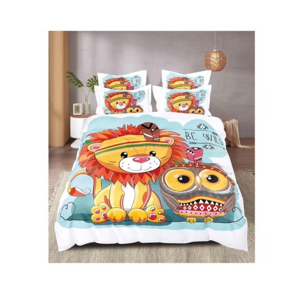Lenjerie pat dublu, Bumbac Finet Superior, 6 Piese, Bumbac Finet, 3D, YO3D-14 Lenjerie pat dublu, Bumbac Finet Superior, 6 Piese, Bumbac Finet, 3D, YO3D-14